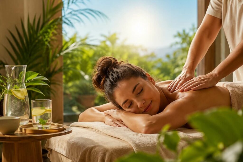 massage naturiste chaleur estivale